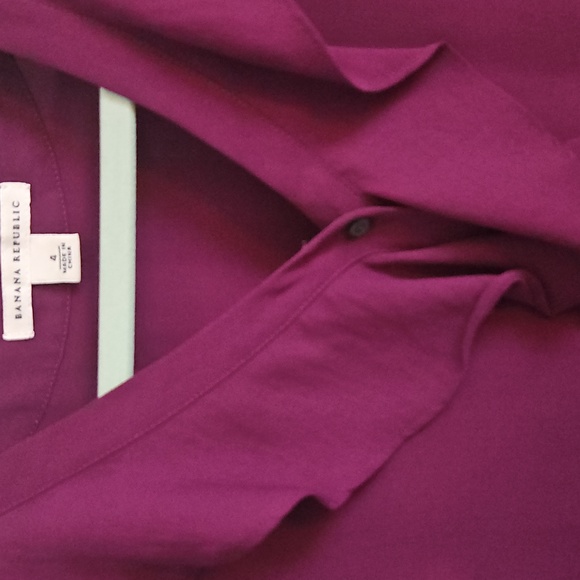 Purple Ruffle-front Blouse - Picture 2 of 4